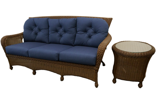 Cape May Sofa with Sunbrella Cushions and End Table