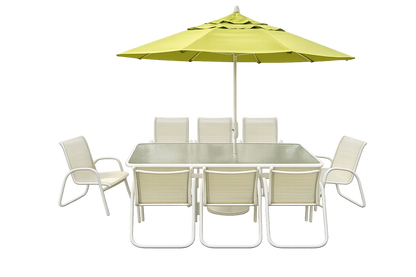 Telescope Gardenella 9-Piece Dining Set with Umbrella