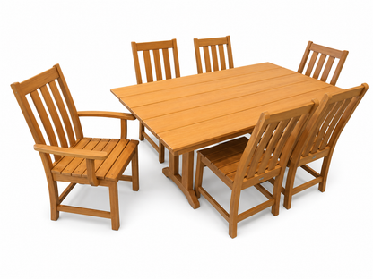 Vineyard 7-Piece Trestle Dining Set