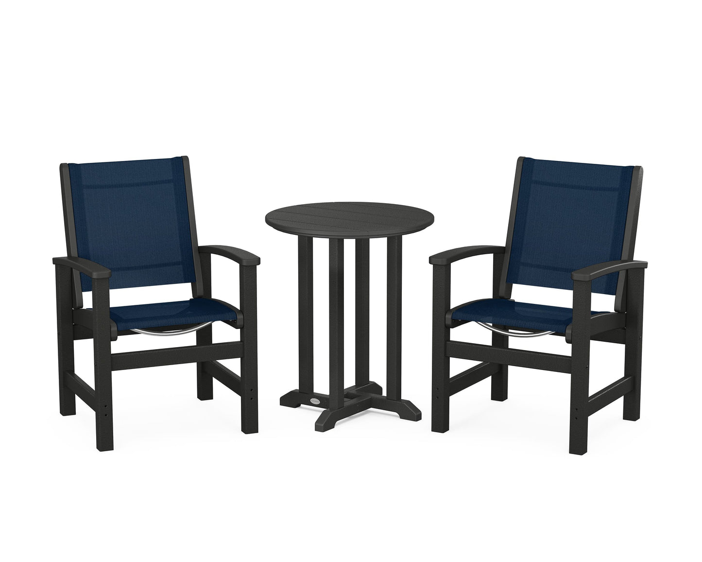 Coastal 3-Piece Round Dining Set