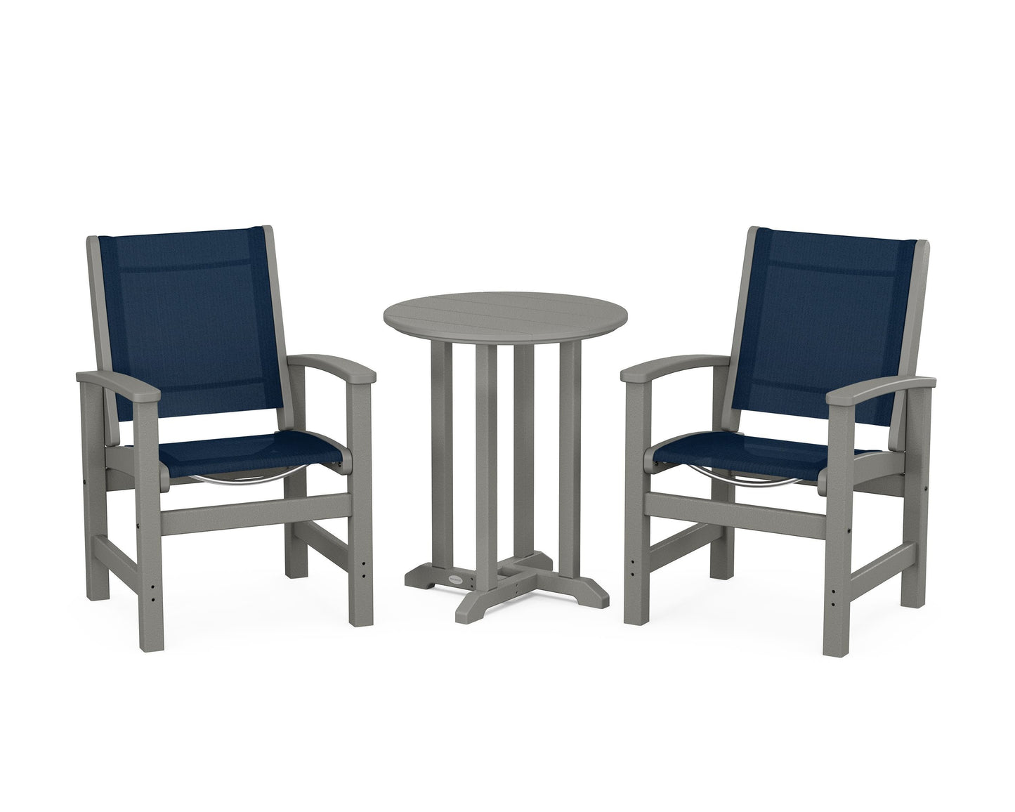 Coastal 3-Piece Round Dining Set