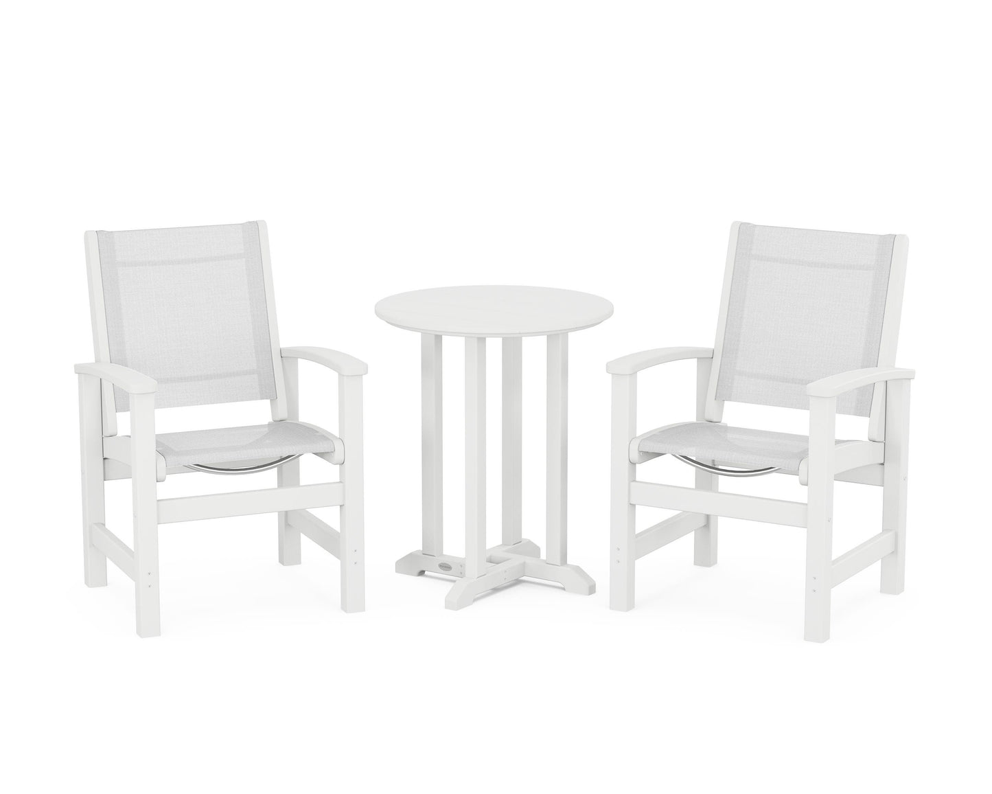 Coastal 3-Piece Round Dining Set