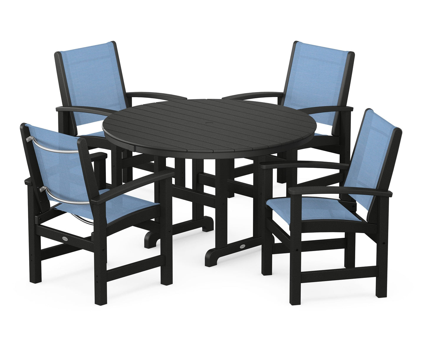 Coastal 5-Piece Round Farmhouse Dining Set