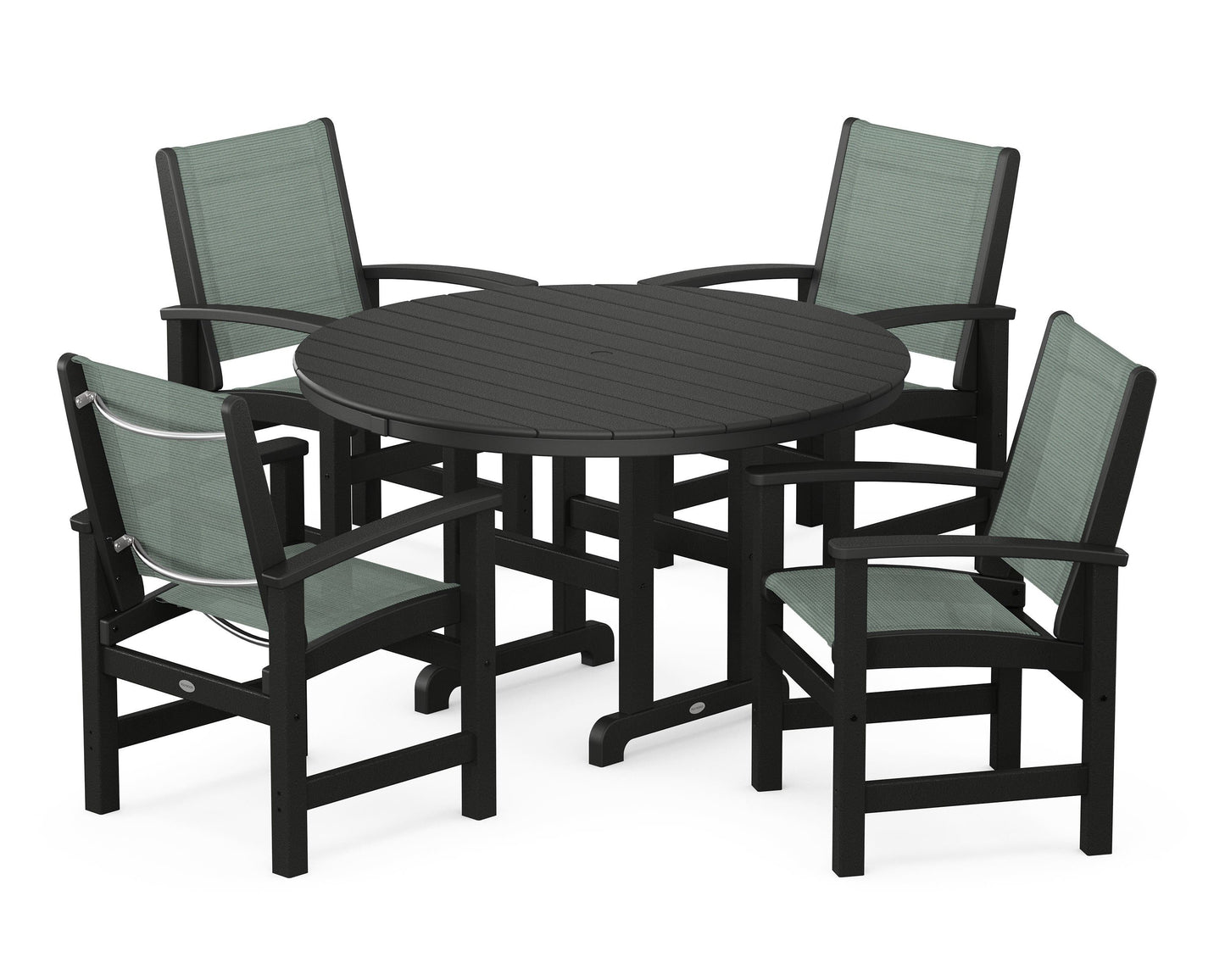 Coastal 5-Piece Round Farmhouse Dining Set