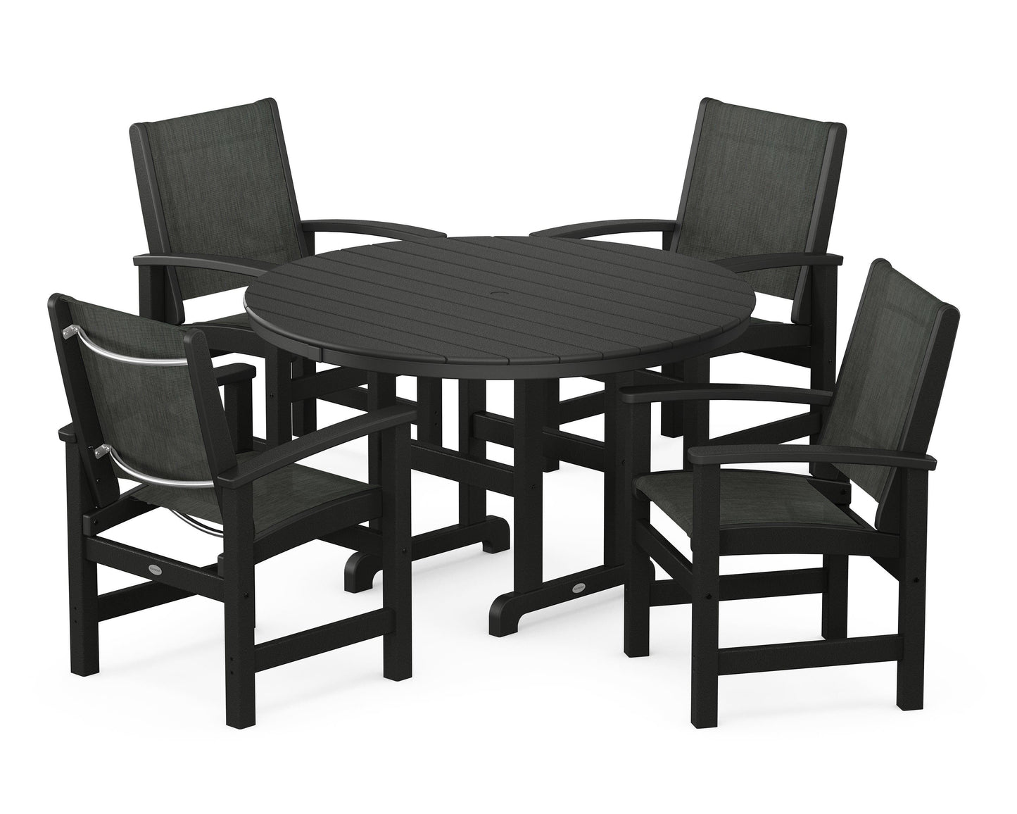 Coastal 5-Piece Round Farmhouse Dining Set