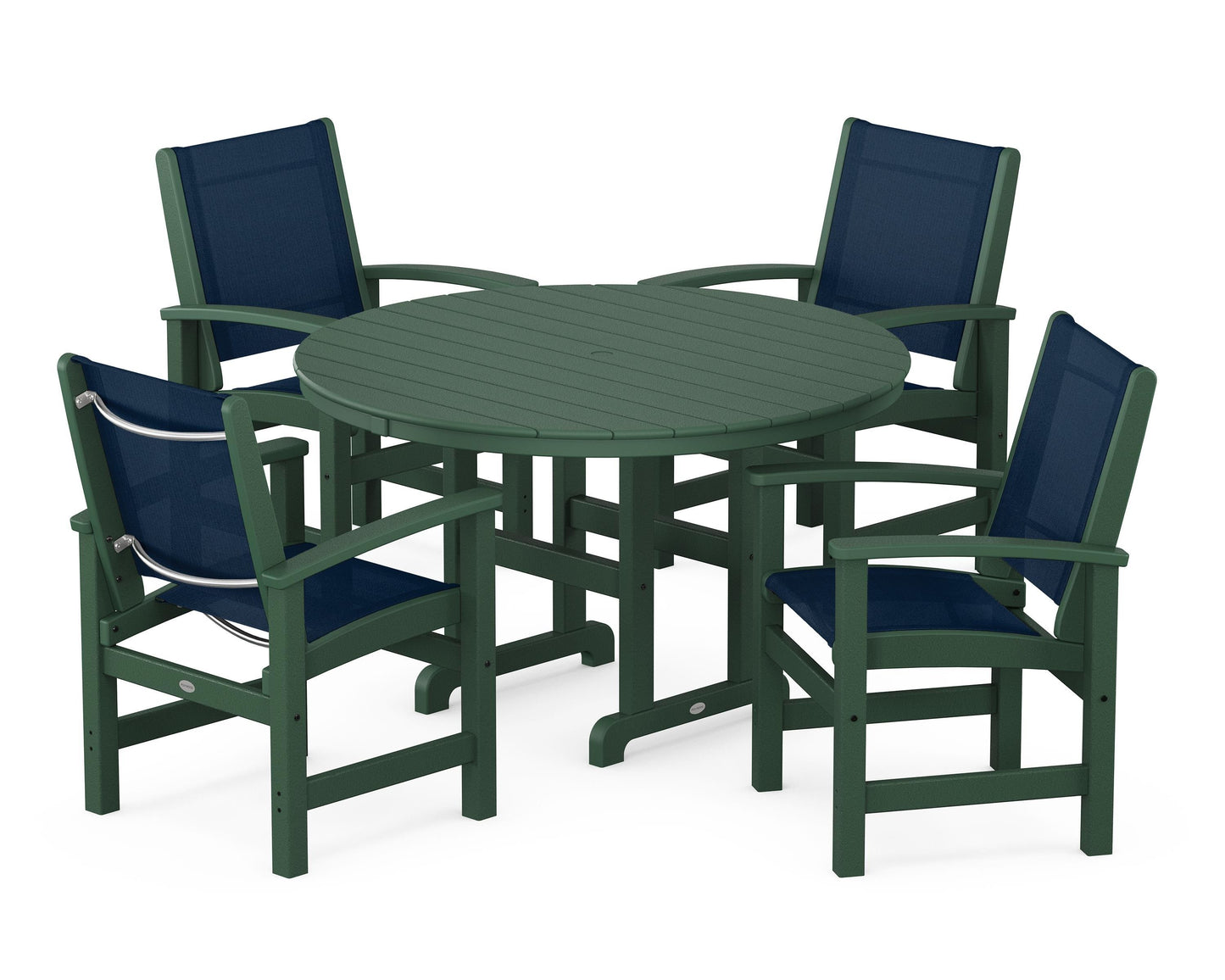 Coastal 5-Piece Round Farmhouse Dining Set