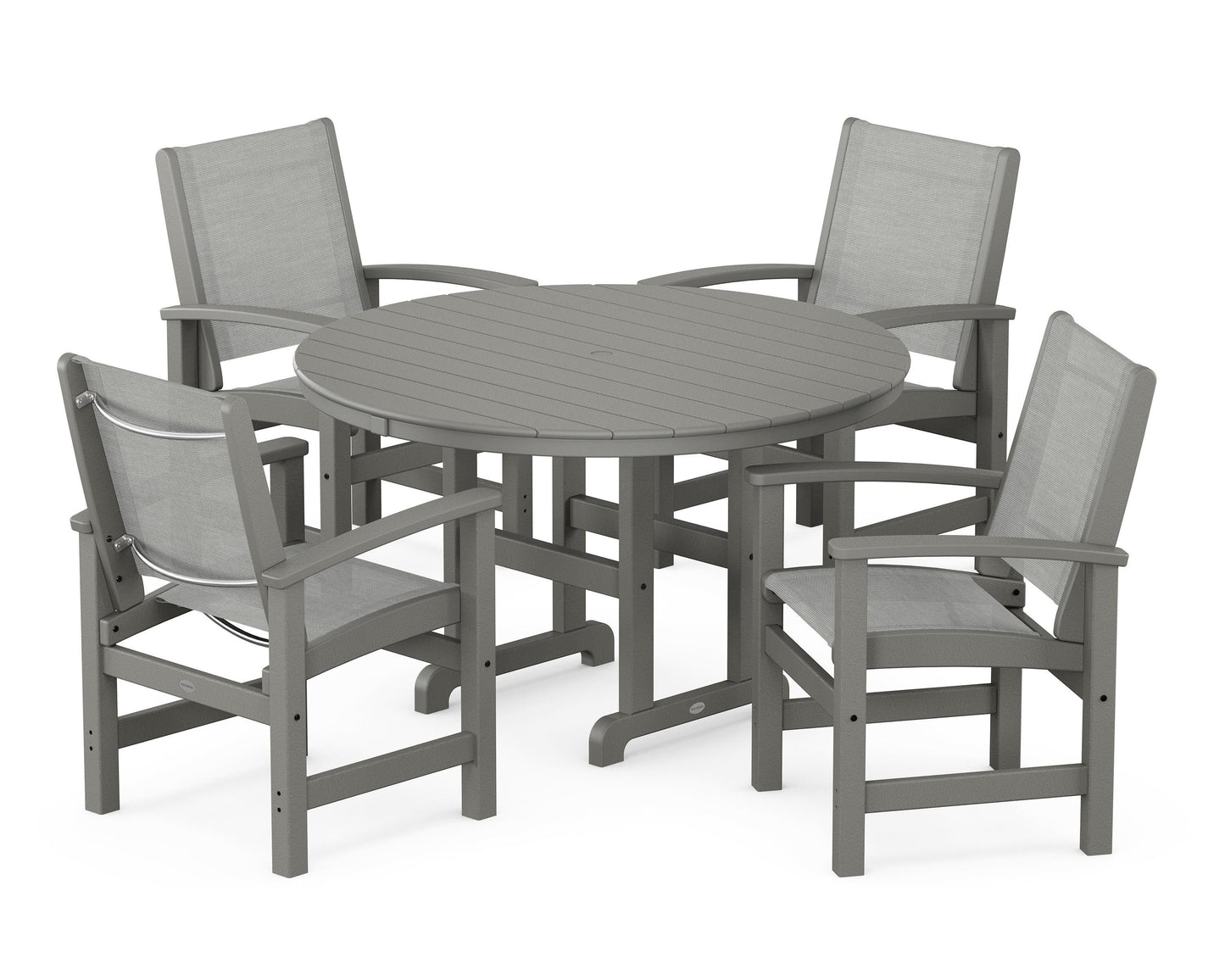 Coastal 5-Piece Round Farmhouse Dining Set