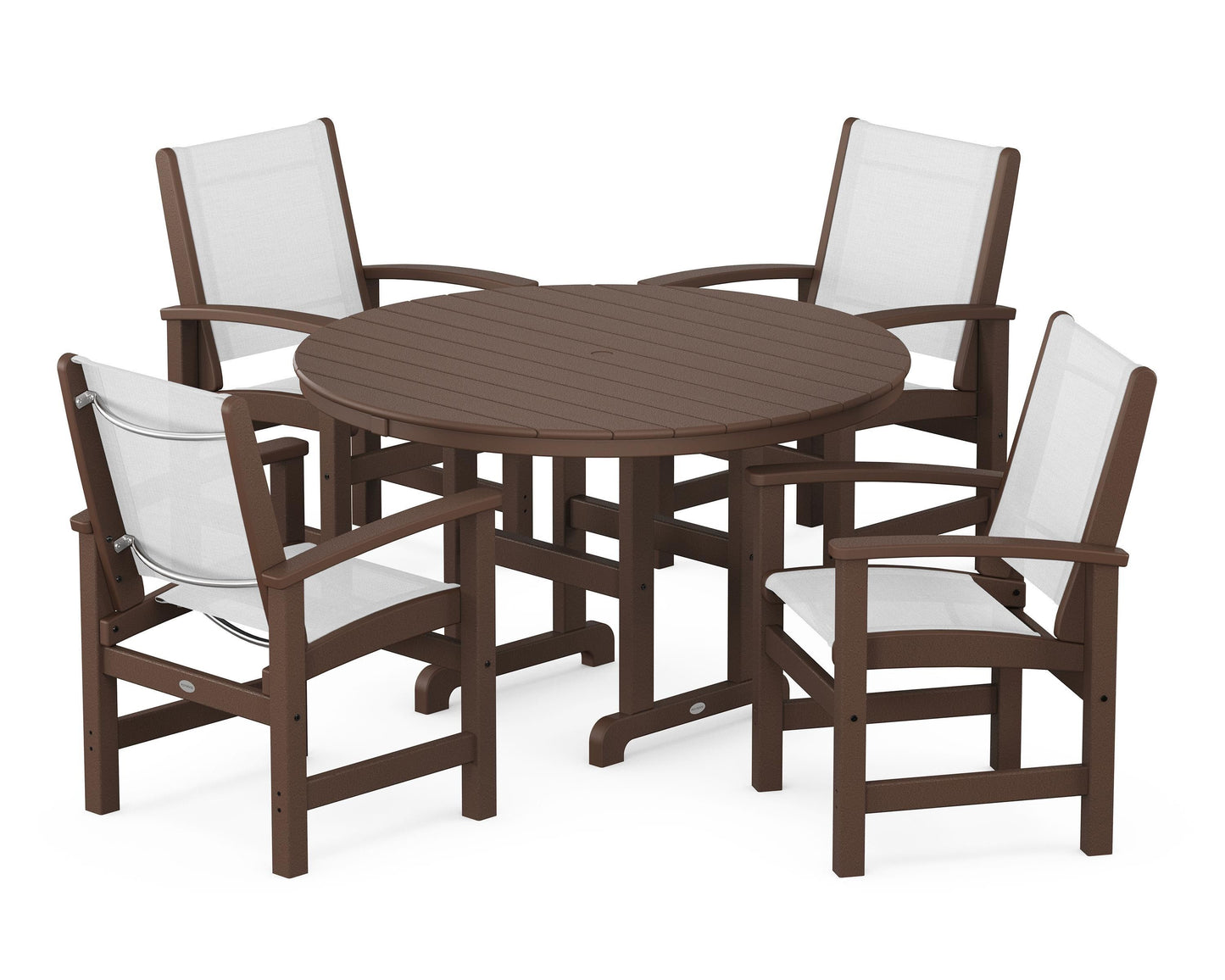 Coastal 5-Piece Round Farmhouse Dining Set