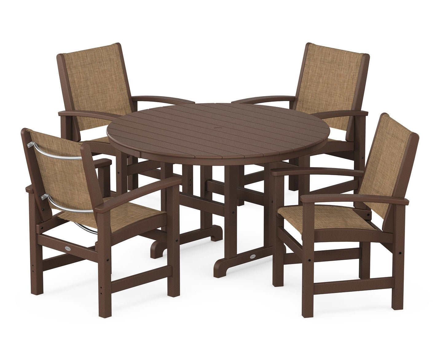 Coastal 5-Piece Round Farmhouse Dining Set