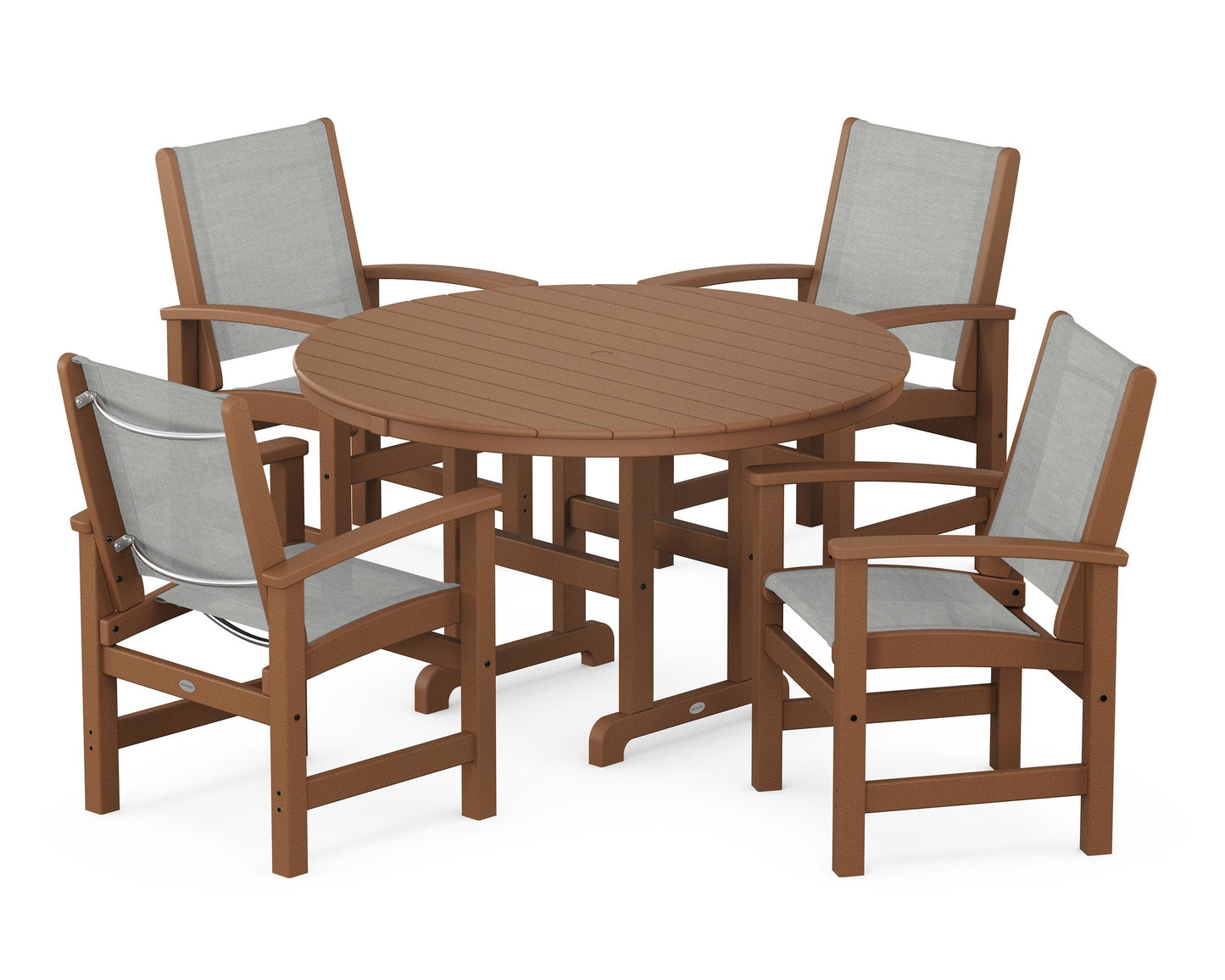 Coastal 5-Piece Round Farmhouse Dining Set