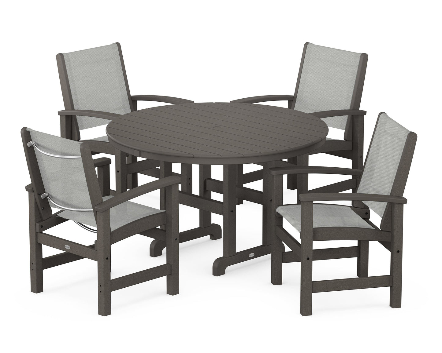 Coastal 5-Piece Round Farmhouse Dining Set