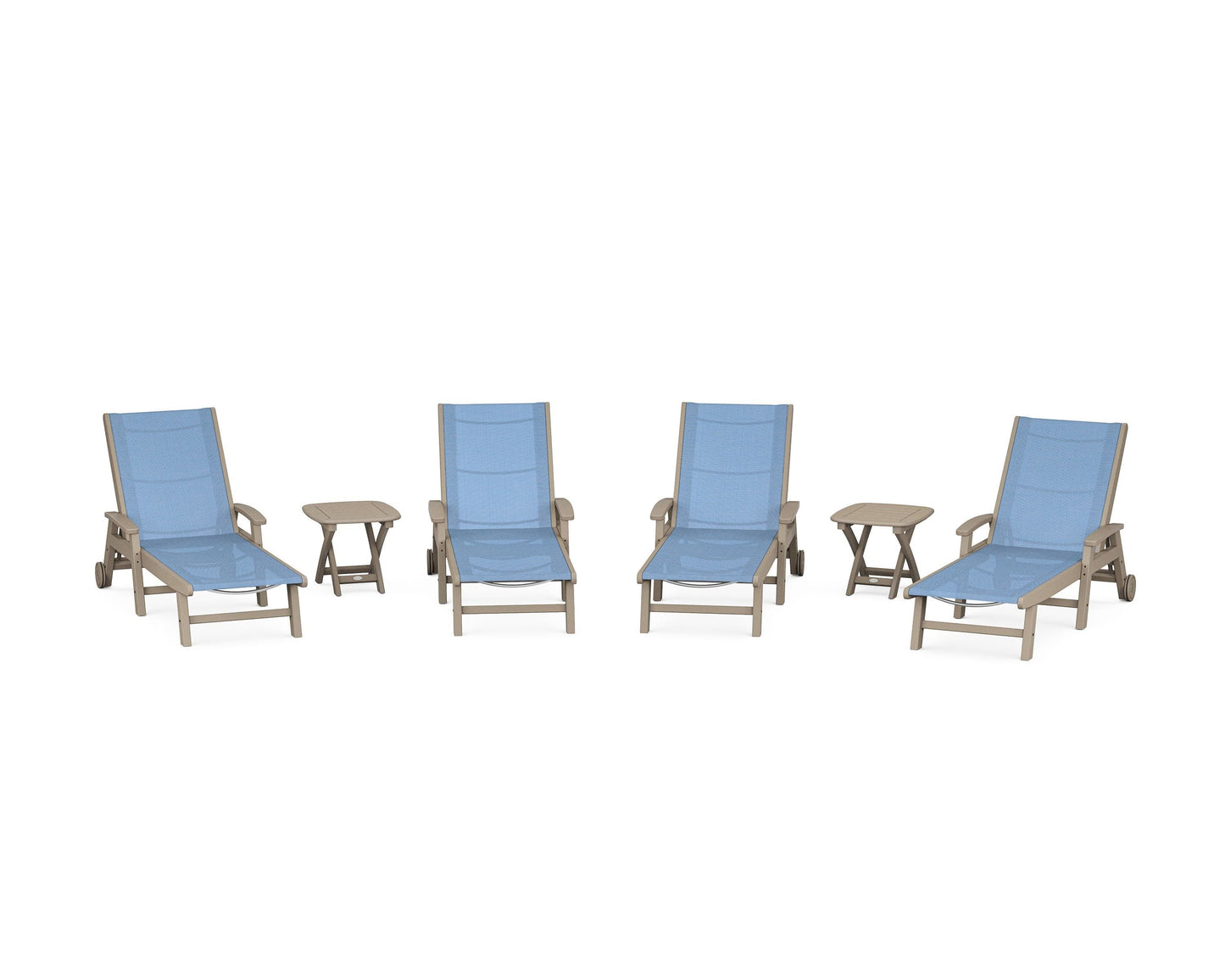 Coastal Chaise 6-Piece Set with Wheels