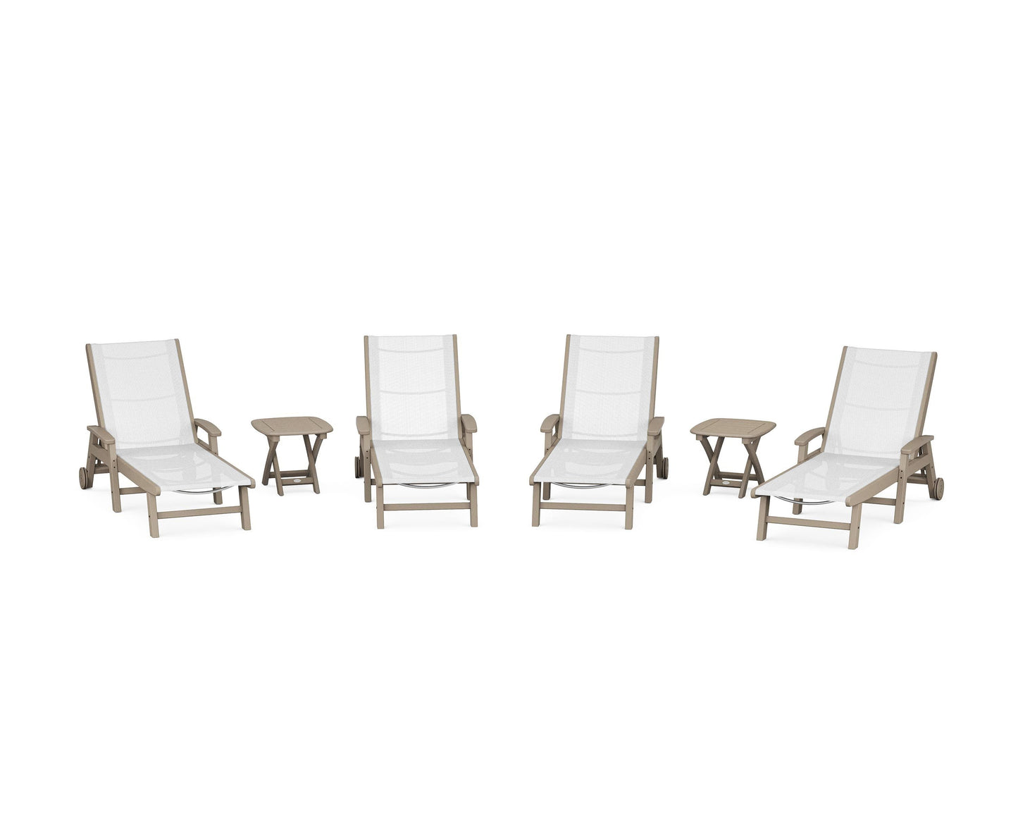 Coastal Chaise 6-Piece Set with Wheels