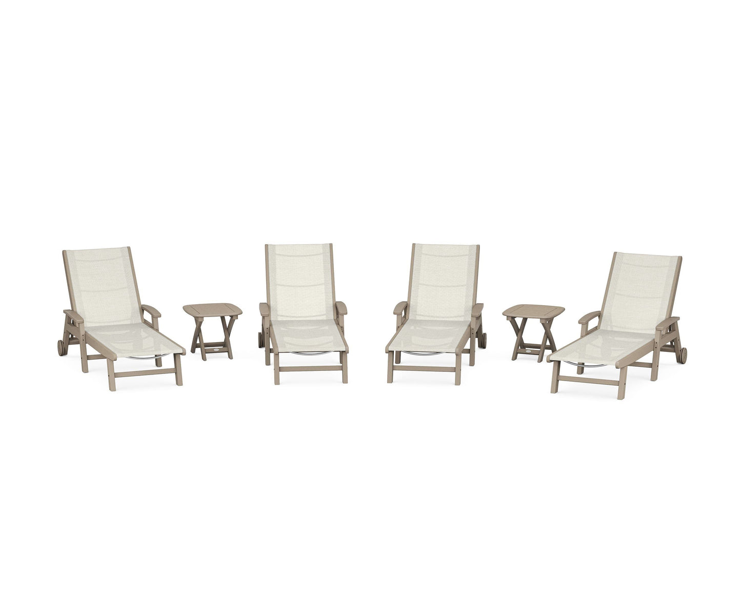 Coastal Chaise 6-Piece Set with Wheels