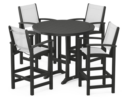 Coastal 5-Piece Nautical Trestle Bar Set