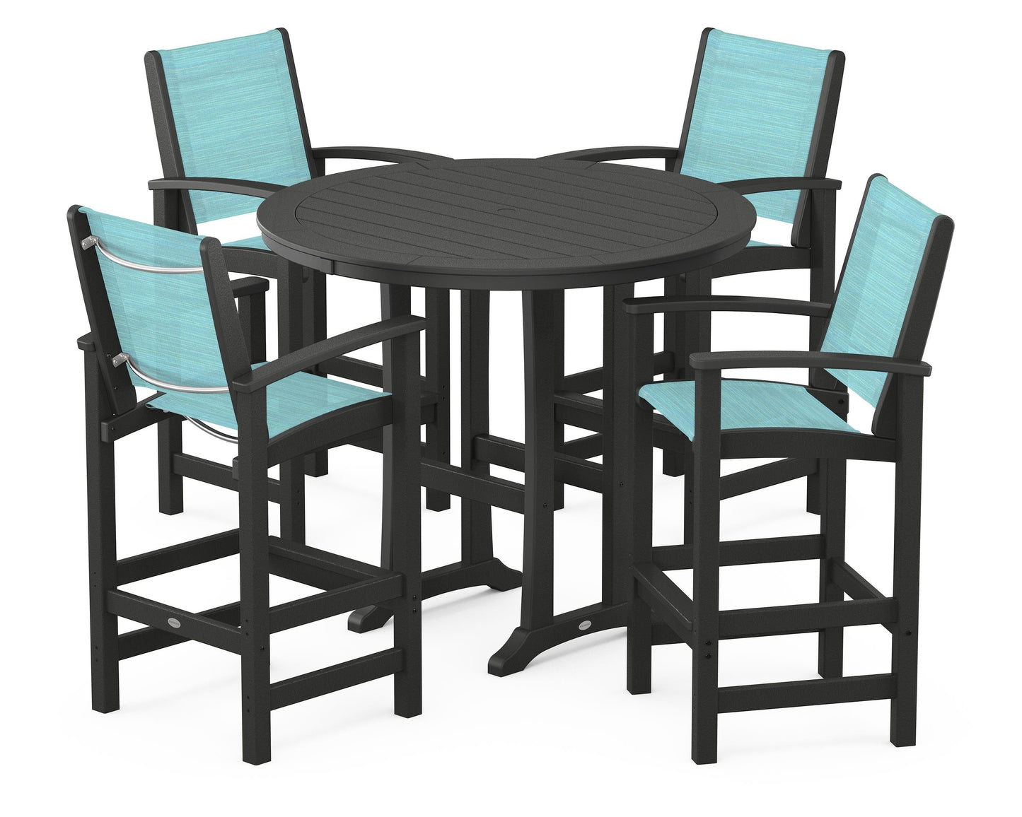 Coastal 5-Piece Nautical Trestle Bar Set