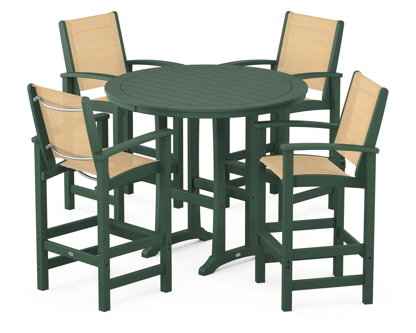 Coastal 5-Piece Nautical Trestle Bar Set