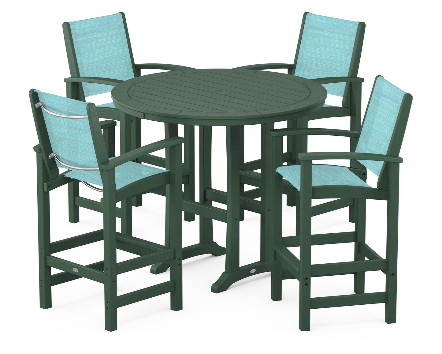 Coastal 5-Piece Nautical Trestle Bar Set