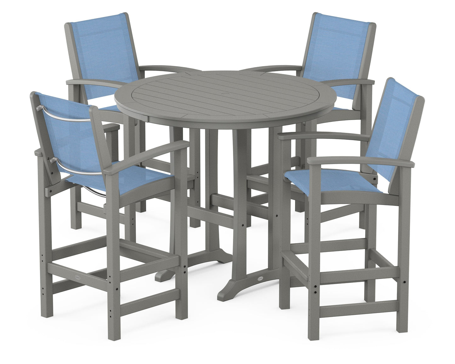 Coastal 5-Piece Nautical Trestle Bar Set