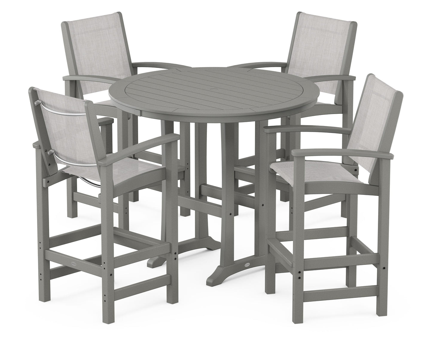 Coastal 5-Piece Nautical Trestle Bar Set