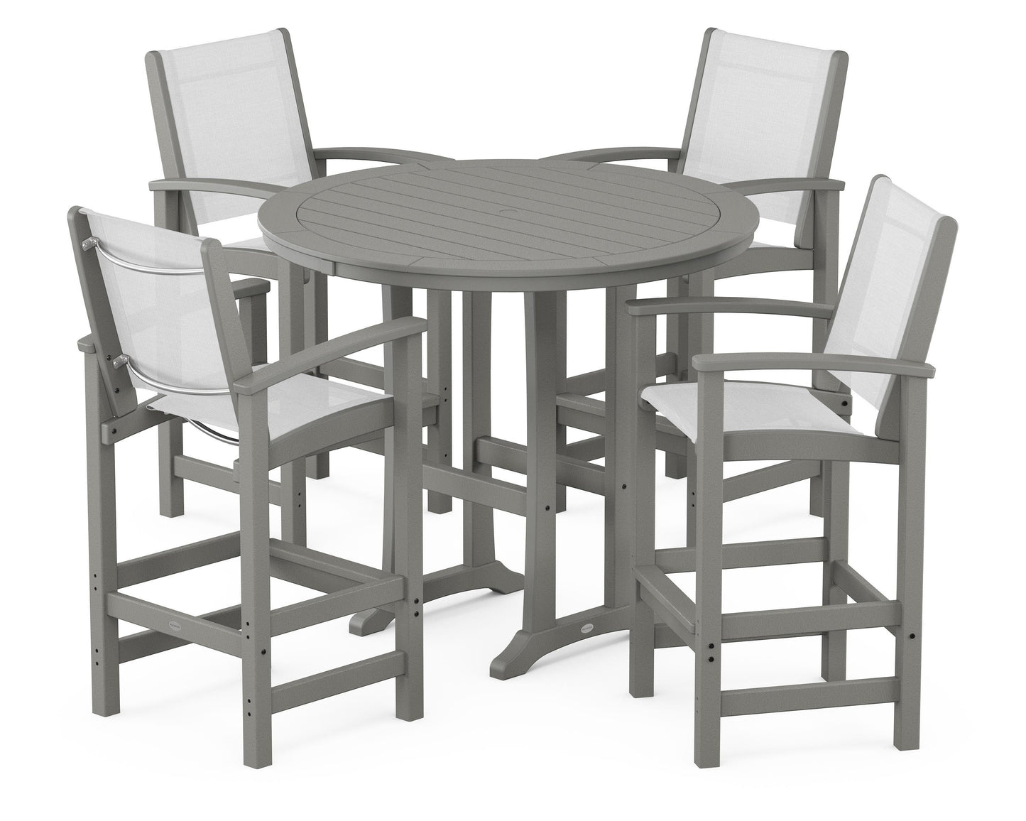 Coastal 5-Piece Nautical Trestle Bar Set