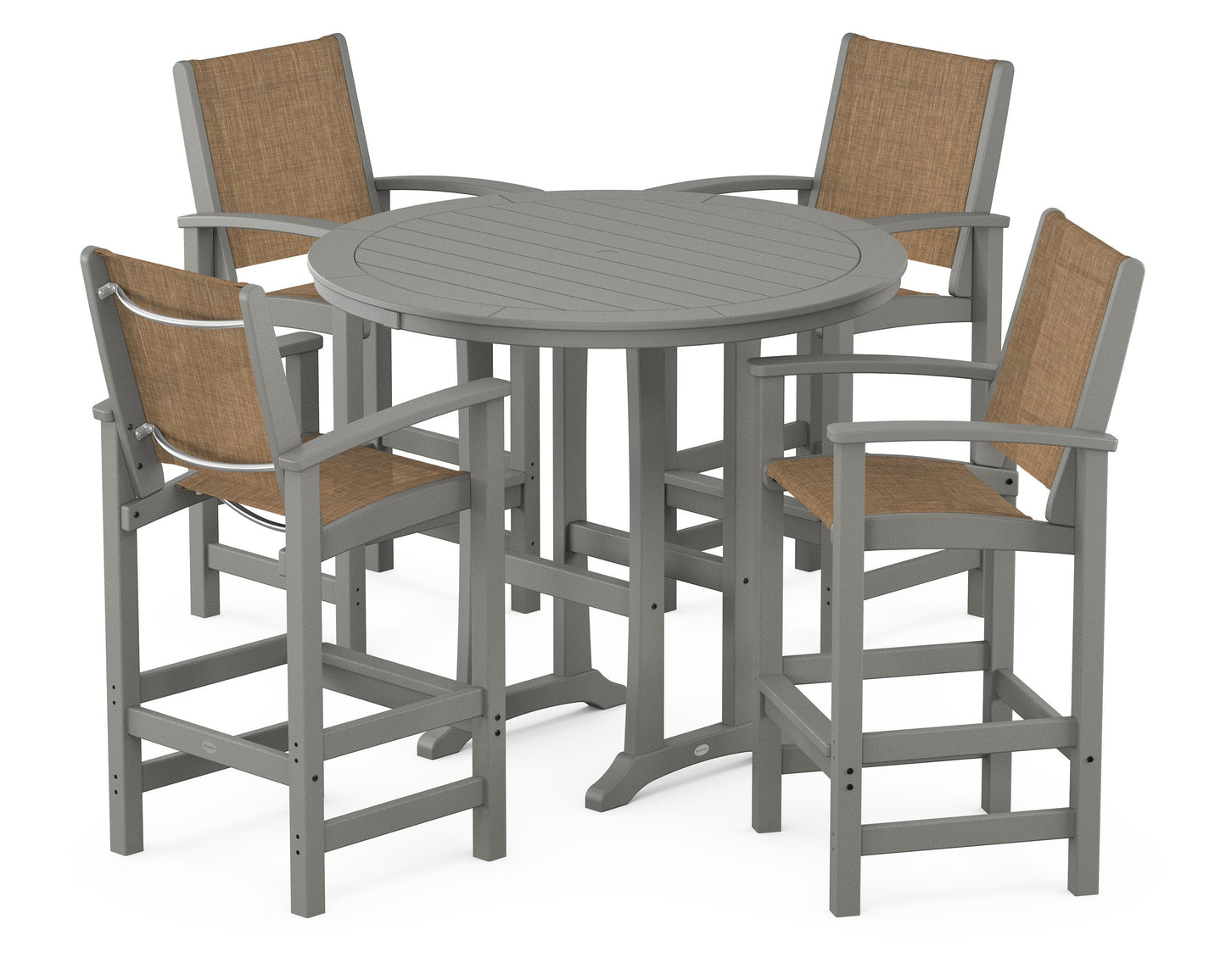 Coastal 5-Piece Nautical Trestle Bar Set