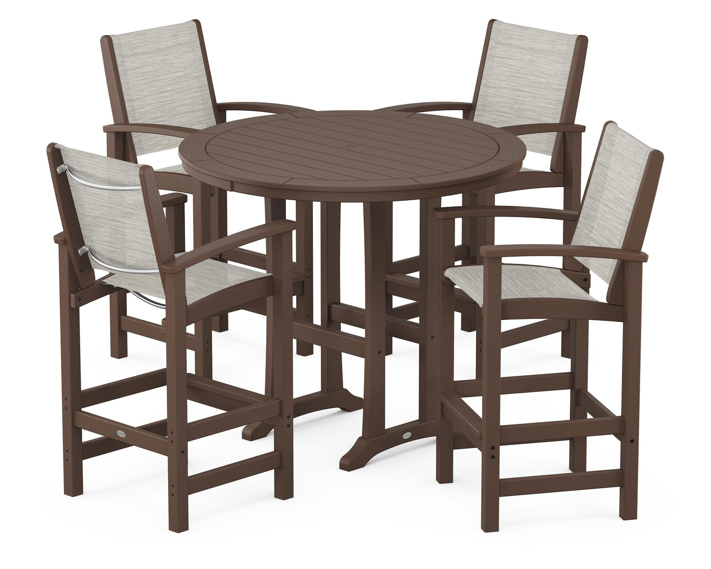 Coastal 5-Piece Nautical Trestle Bar Set