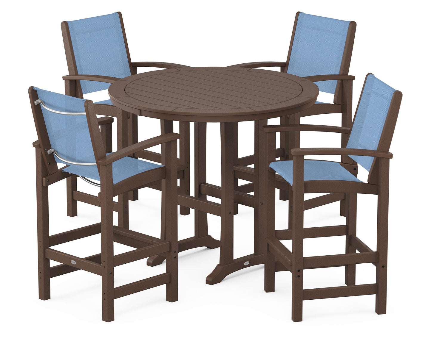 Coastal 5-Piece Nautical Trestle Bar Set