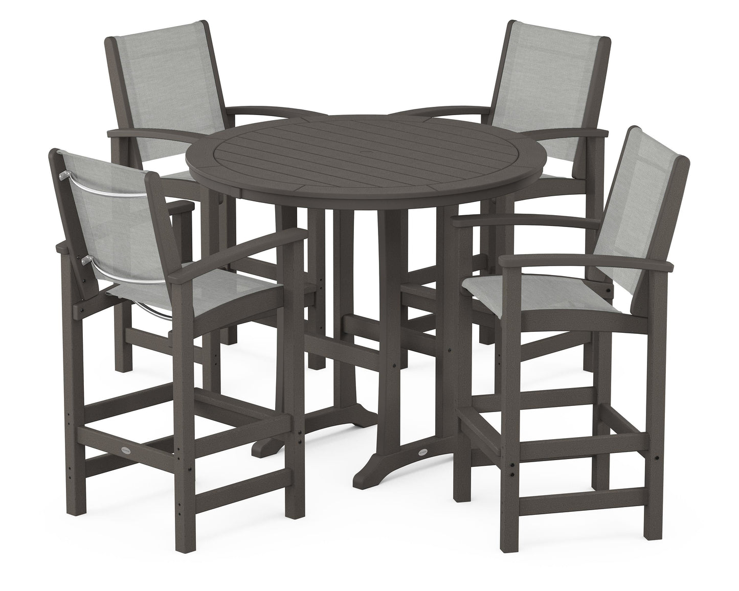 Coastal 5-Piece Nautical Trestle Bar Set