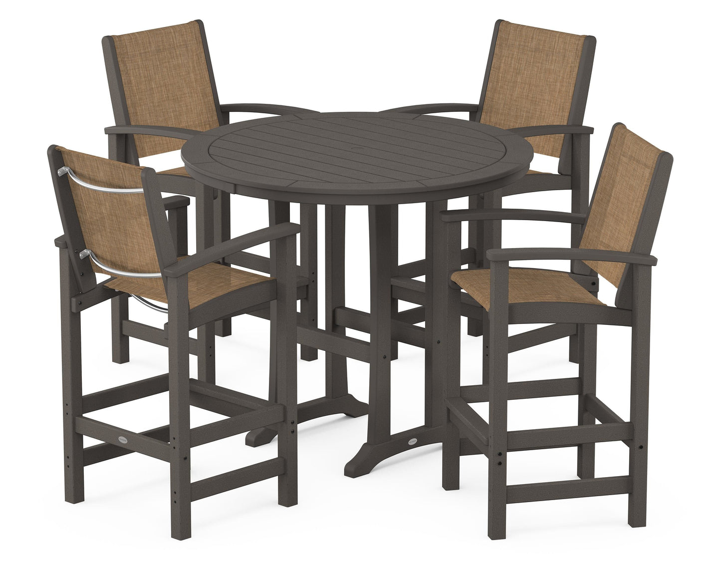 Coastal 5-Piece Nautical Trestle Bar Set