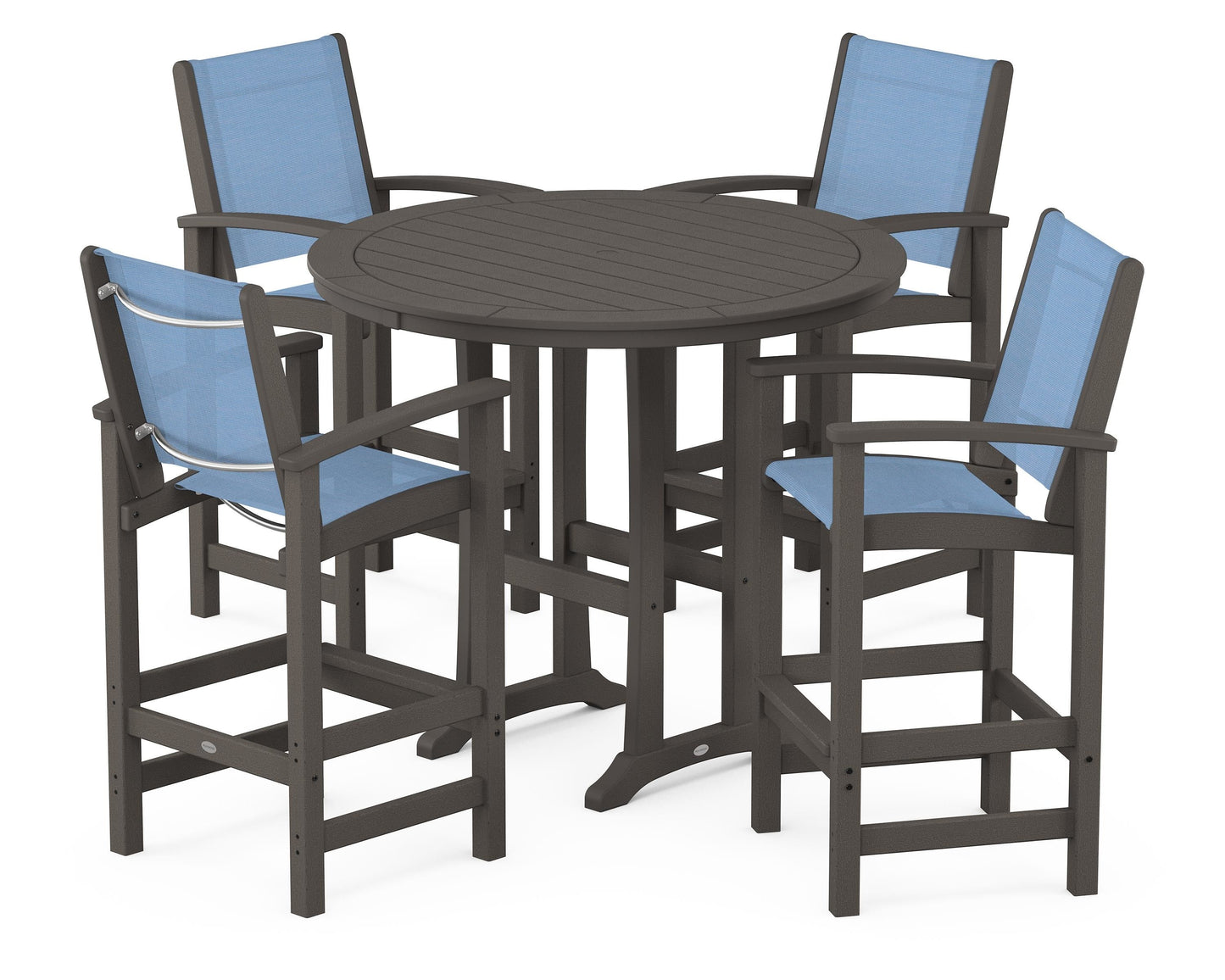 Coastal 5-Piece Nautical Trestle Bar Set