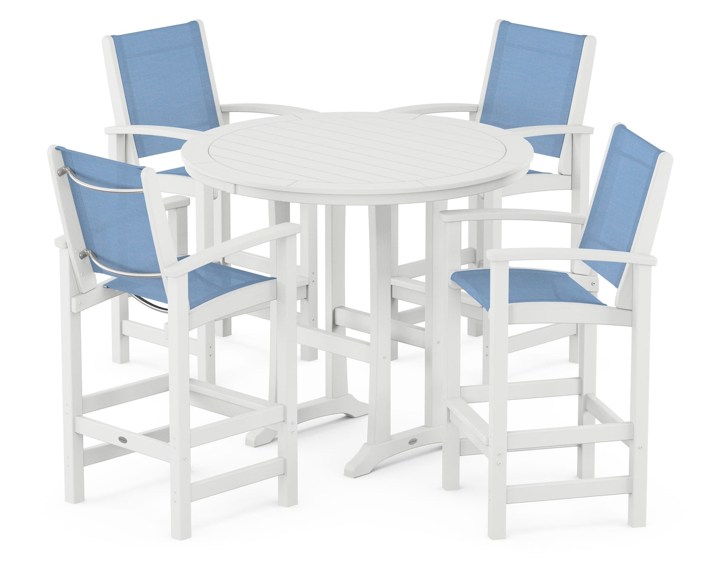 Coastal 5-Piece Nautical Trestle Bar Set