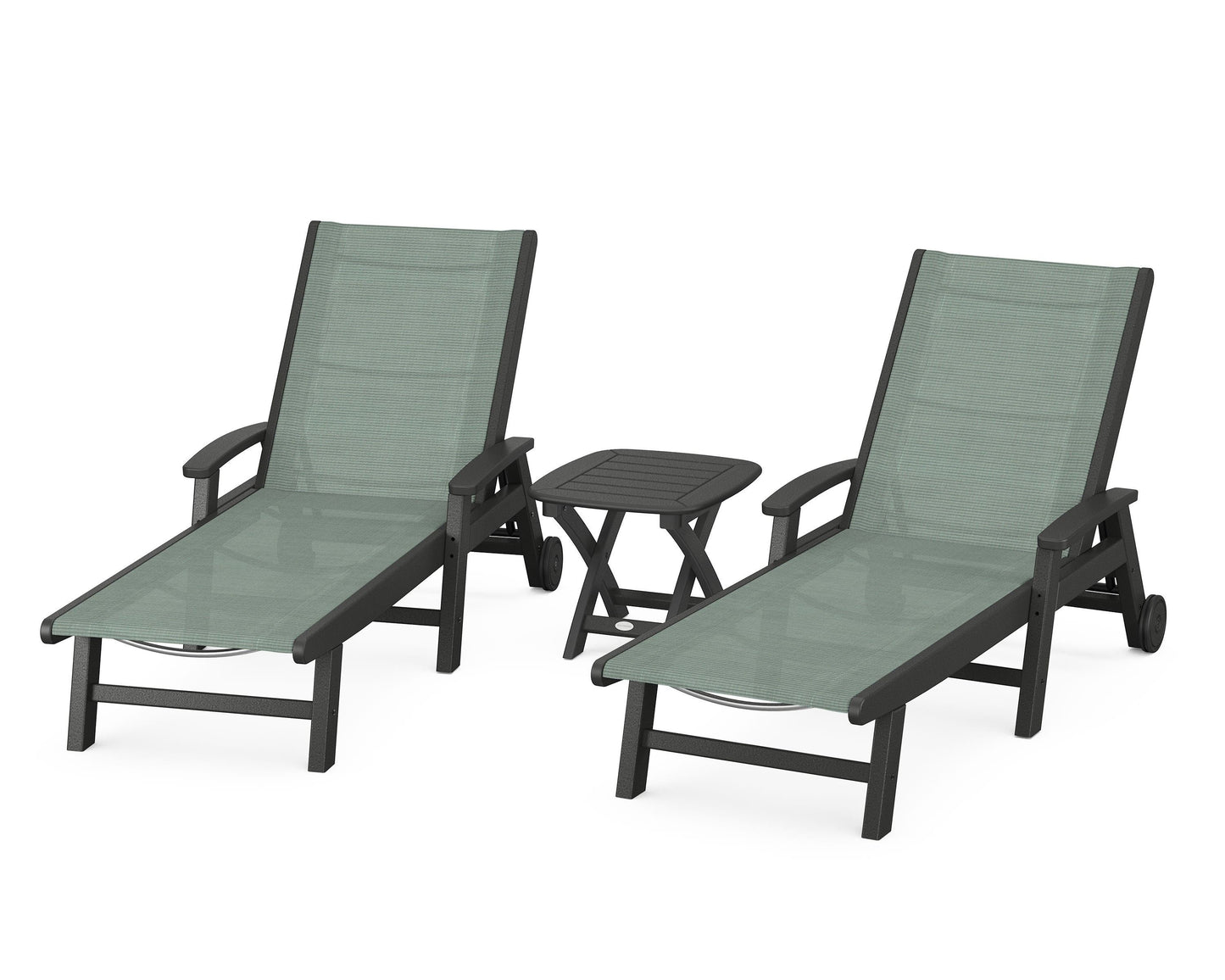 Coastal 3-Piece Wheeled Chaise Set