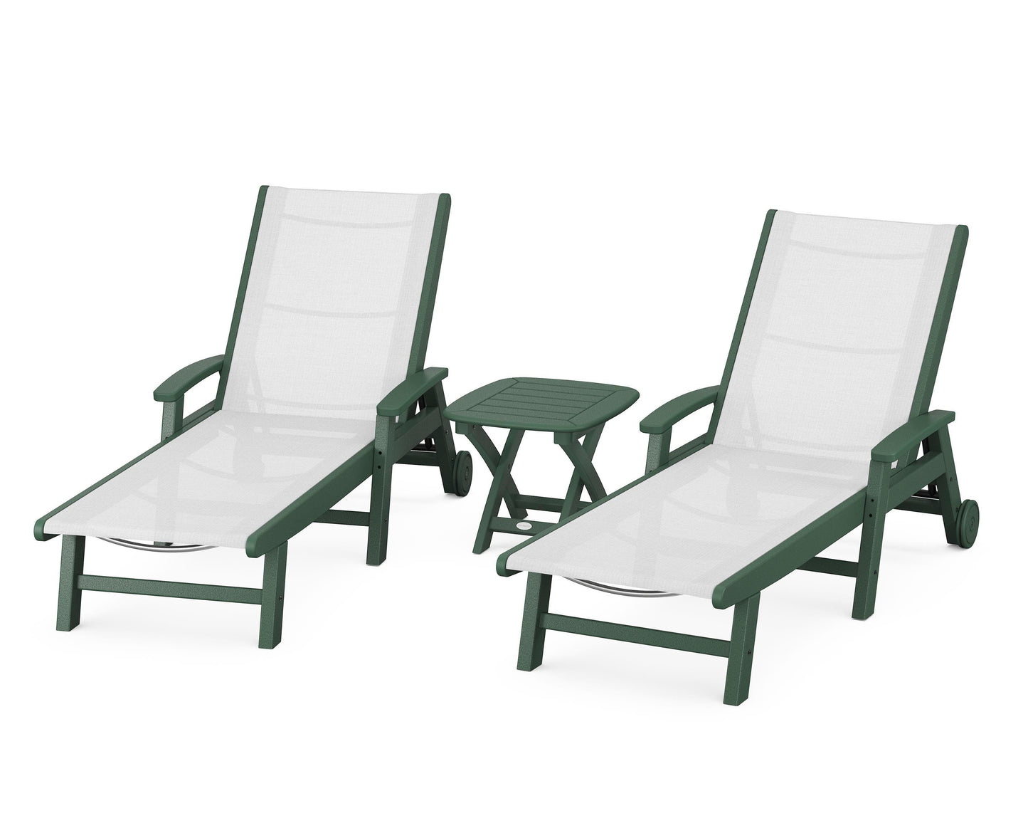 Coastal 3-Piece Wheeled Chaise Set