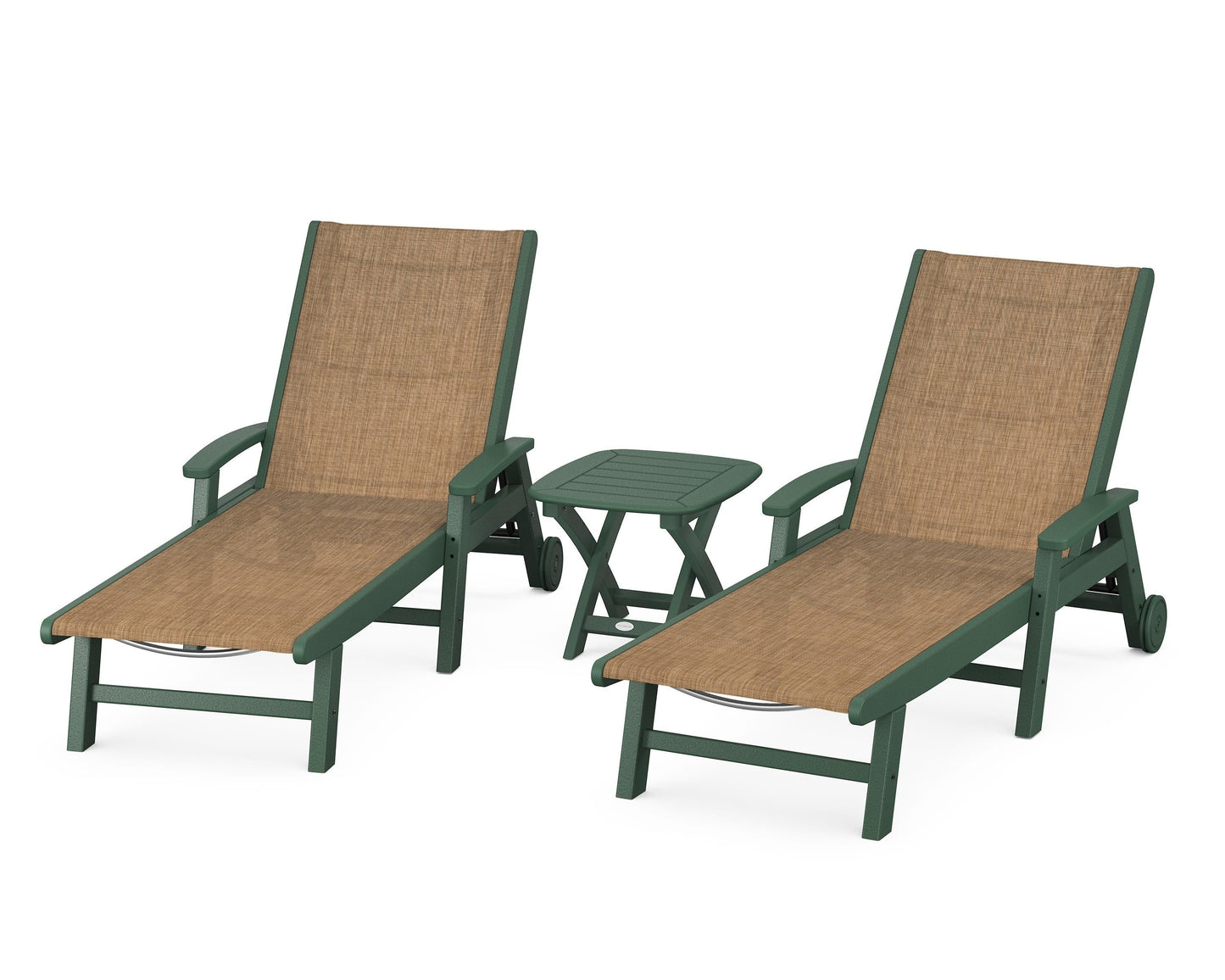 Coastal 3-Piece Wheeled Chaise Set