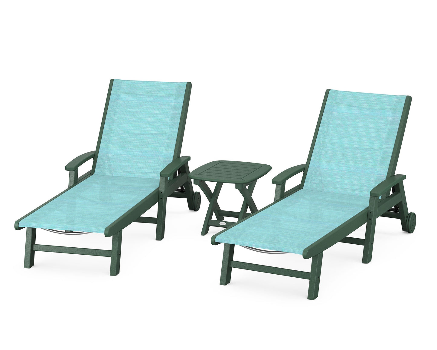 Coastal 3-Piece Wheeled Chaise Set