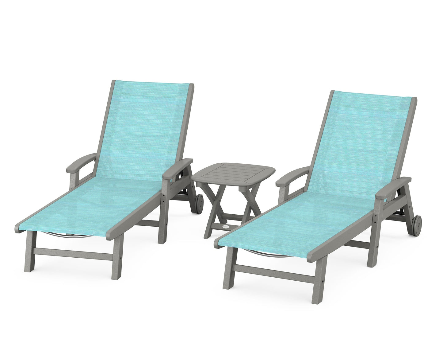 Coastal 3-Piece Wheeled Chaise Set