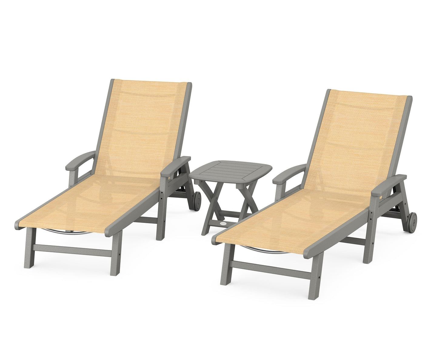 Coastal 3-Piece Wheeled Chaise Set