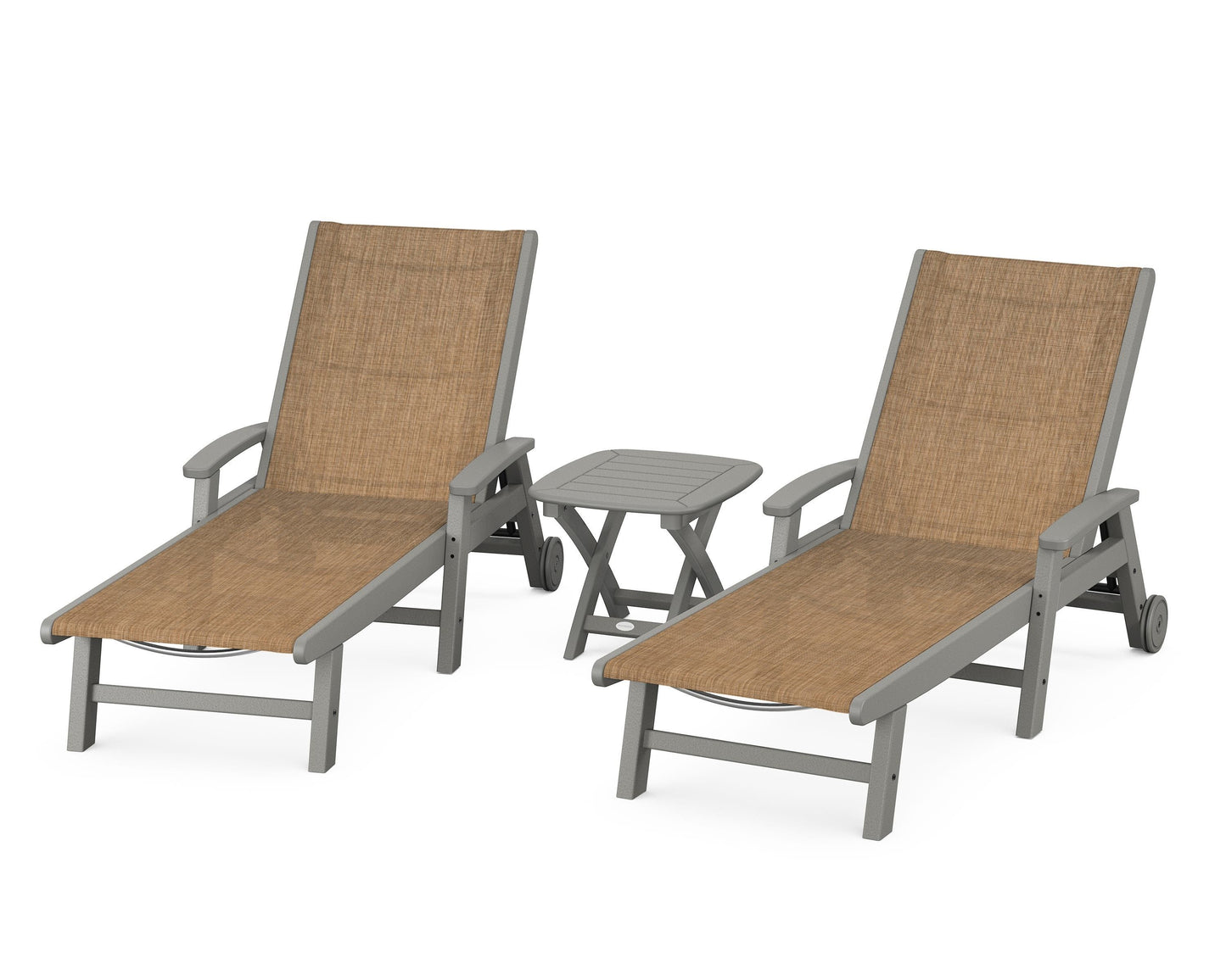 Coastal 3-Piece Wheeled Chaise Set