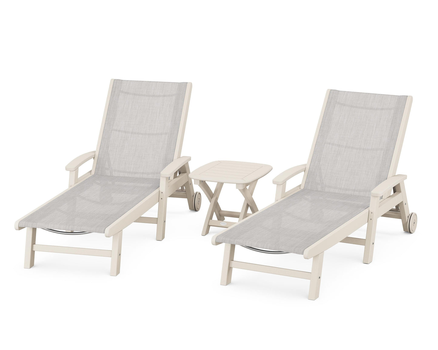 Coastal 3-Piece Wheeled Chaise Set