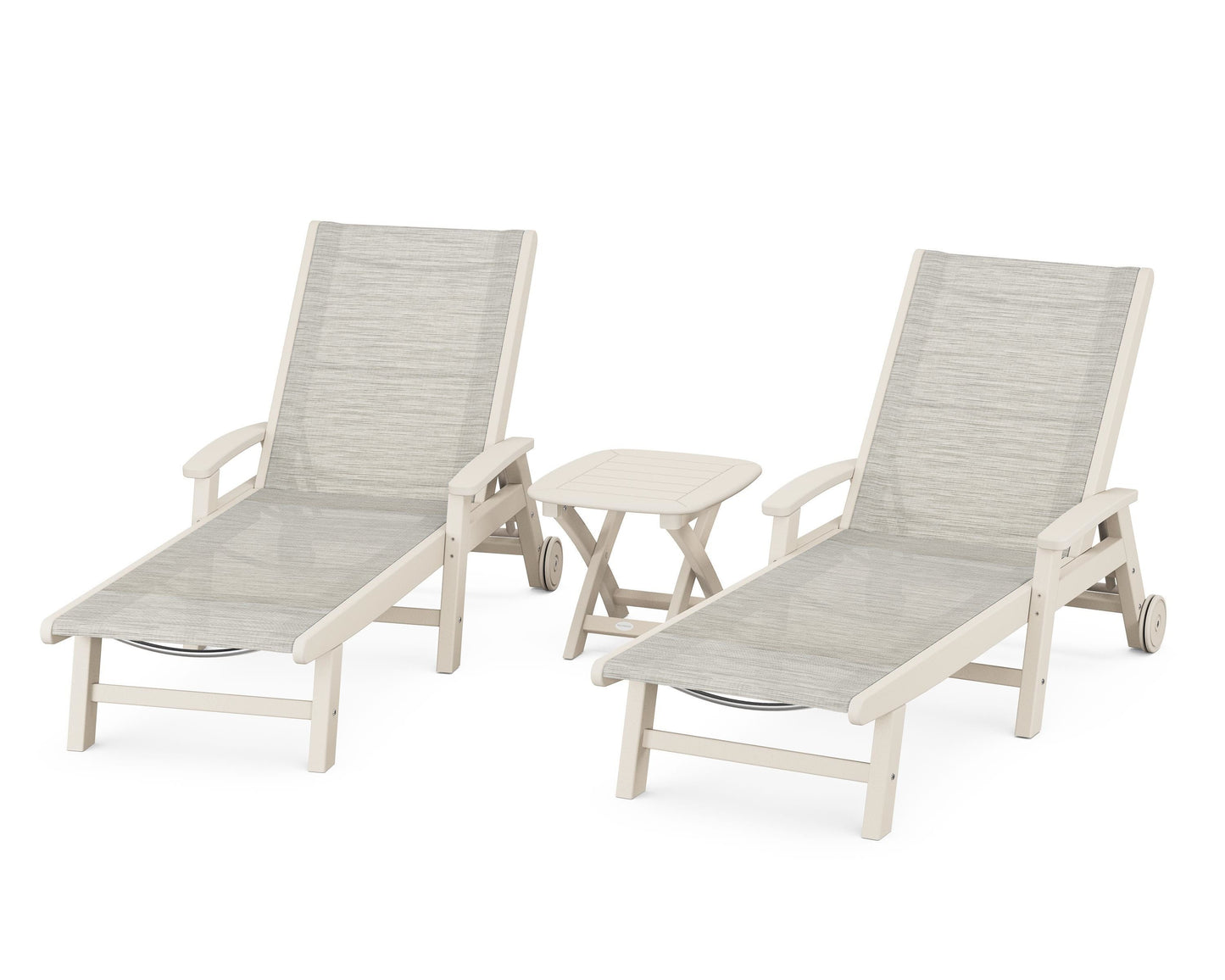 Coastal 3-Piece Wheeled Chaise Set