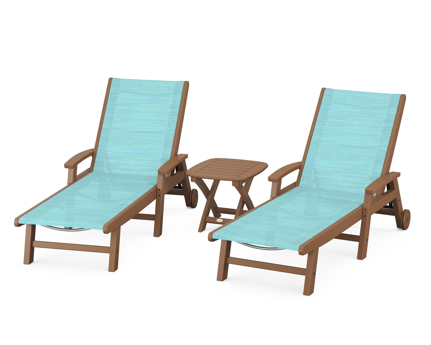 Coastal 3-Piece Wheeled Chaise Set