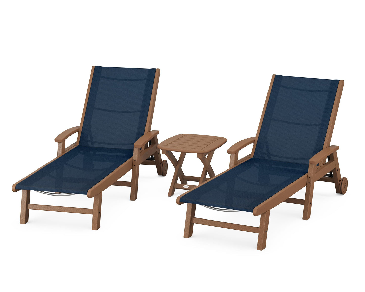 Coastal 3-Piece Wheeled Chaise Set