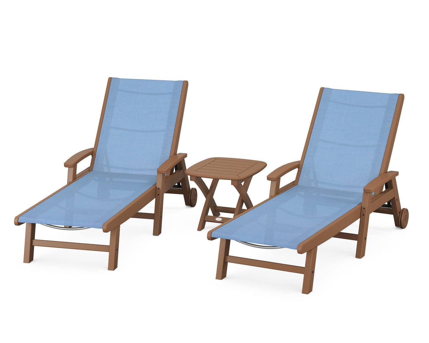 Coastal 3-Piece Wheeled Chaise Set