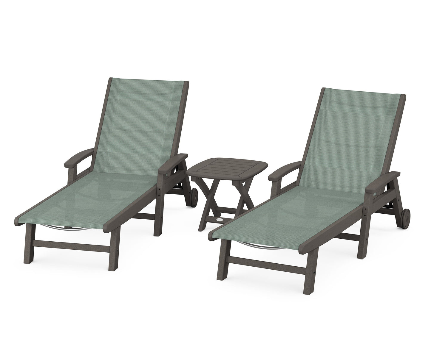 Coastal 3-Piece Wheeled Chaise Set