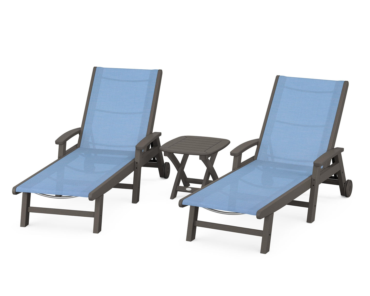 Coastal 3-Piece Wheeled Chaise Set