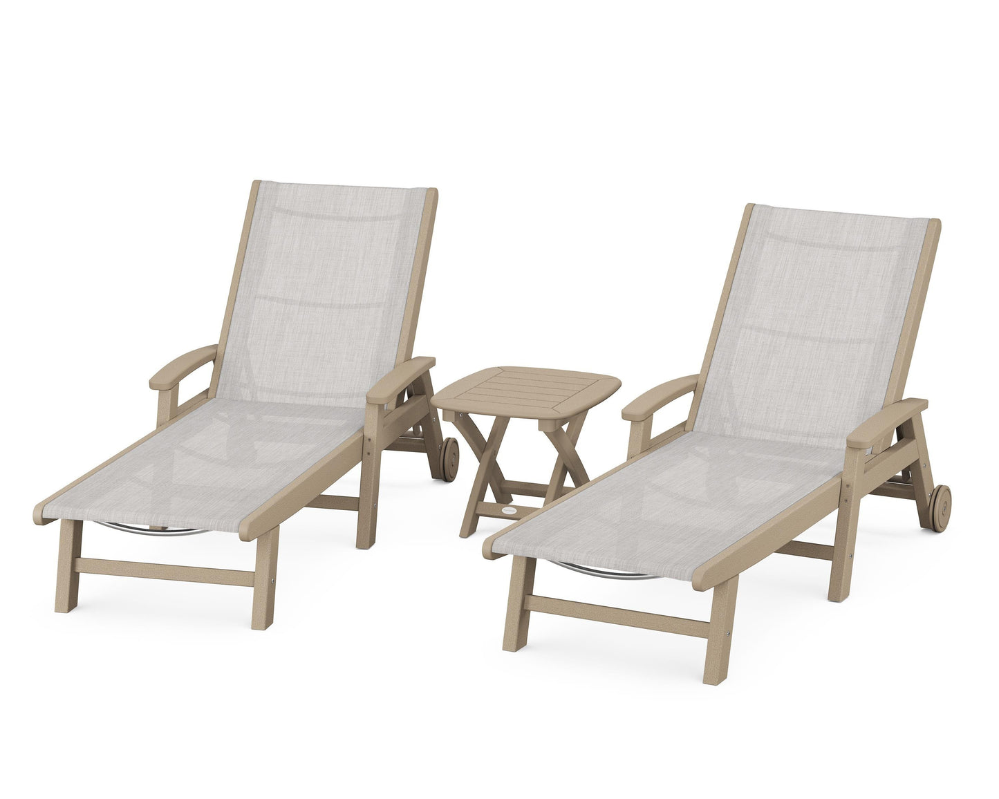 Coastal 3-Piece Wheeled Chaise Set