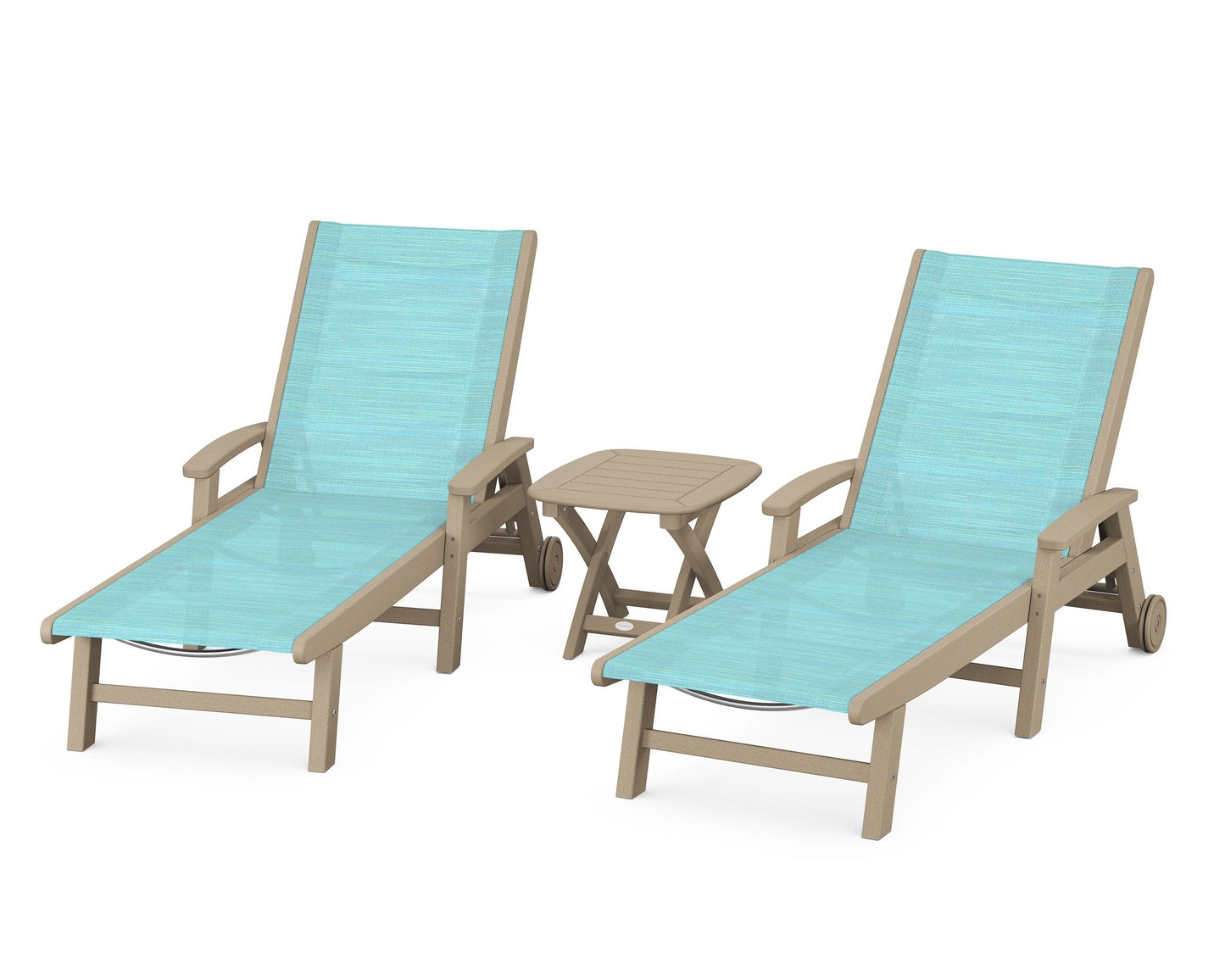 Coastal 3-Piece Wheeled Chaise Set