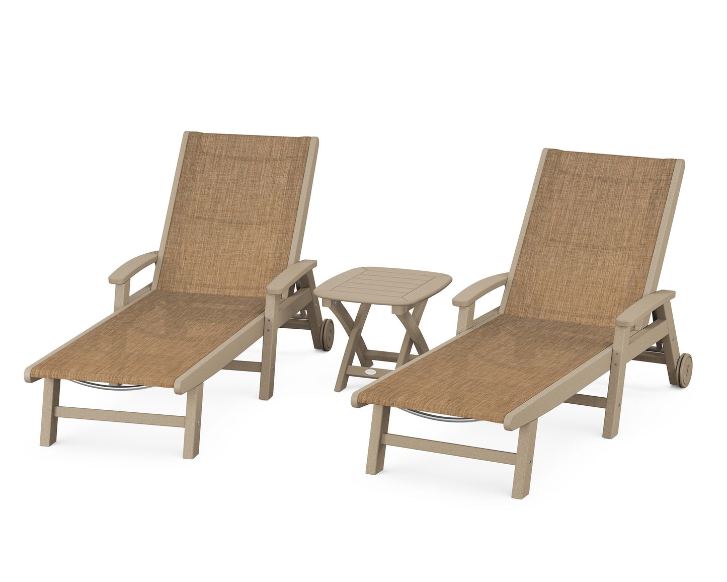 Coastal 3-Piece Wheeled Chaise Set