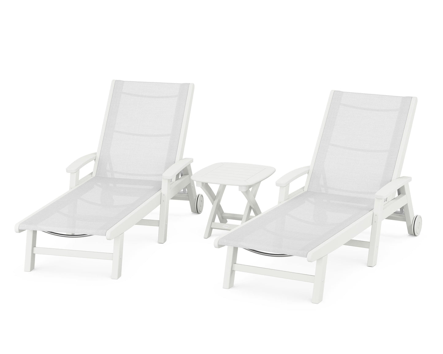 Coastal 3-Piece Wheeled Chaise Set